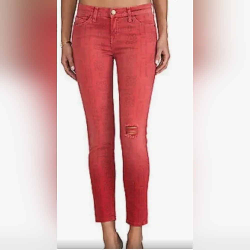 Free People Current Elliott distressed skinny jeans sz 27